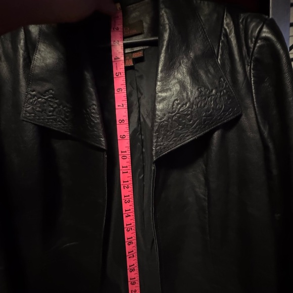 Rare DANIER Leather Embossed Elegant Black shiny Sleek and Elegant - Picture 5 of 9